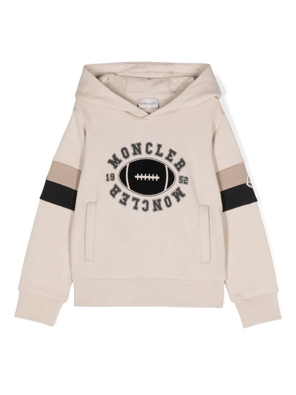 Sudadera con capucha y motivo de rugby de la marca MONCLER para niño