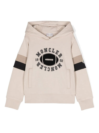 Sudadera con capucha y motivo de rugby de la marca MONCLER para niño