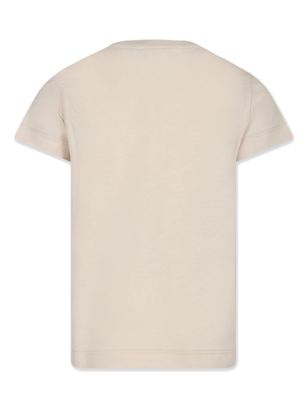 Camiseta beige con estampado FENDI Kids para niño