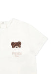 Camiseta con logo bordado Fendi Kids