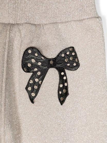 Pantalón largo con detalle de moño MONNALISA