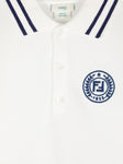 White polo with logo print Fendi Kids
