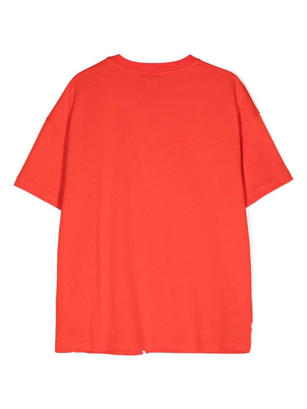 Camiseta roja con oso y logo estampado Fendi Kids para niño