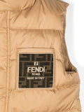 Chaleco acolchado con logo FENDI estampado de la marca Fendi