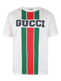 White T-shirt with GUCCI logo print of the brand Gucci kids