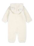 Pelele - romper blanco con parche del logo y capucha MONCLER