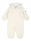 Pelele - romper blanco con parche del logo y capucha MONCLER