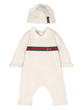 GUCCI kids romper suit with Web details