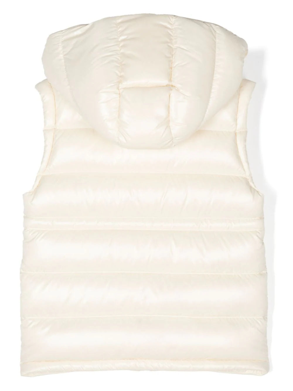 Chaleco plumífero blanco con capucha Ania de la marca MONCLER para niña