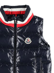 Chaleco para bebe azul marino  acolchado  de la marca MONCLER