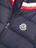 سترة مبطنة باللون الأزرق الداكن من ماركة MONCLER