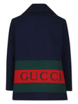 Abrigo con logo GUCCI estampado de la marca Gucci kids