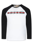 Long sleeve t-shirt printed with GUCCI logo of the brand Gucci kids