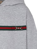 Web Horsebit hooded sweatshirt with hood by Gucci kids brand