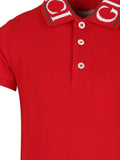 Gucci kids red polo shirt with logo print