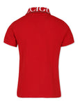 Gucci kids red polo shirt with logo print