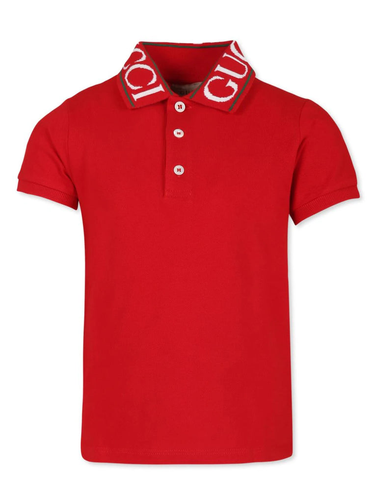 Gucci polo shirt red sales