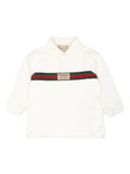 Gucci kids white polo shirt with logo print