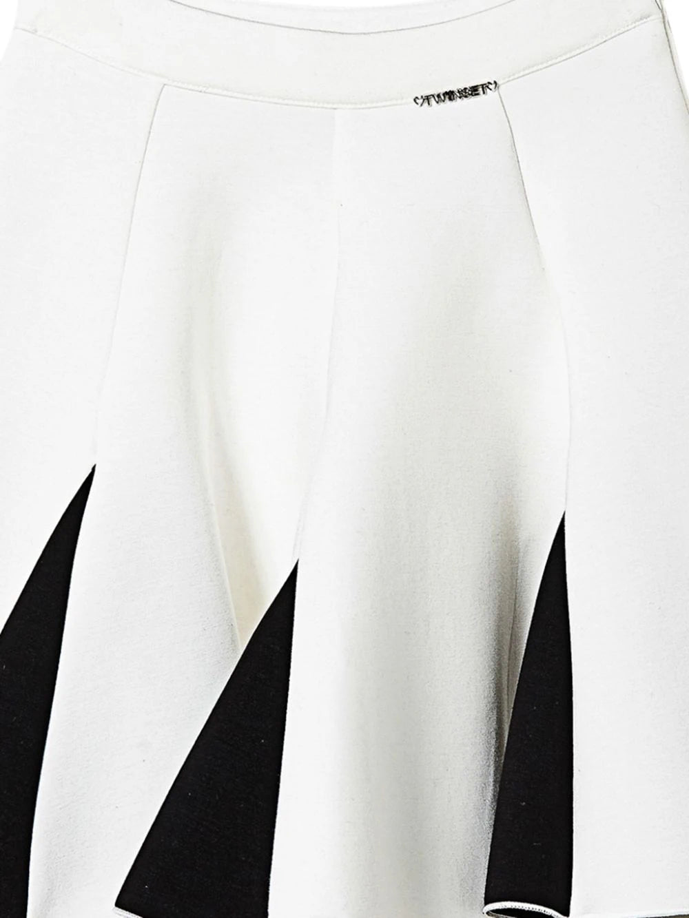 Falda color blanco estilo scuba de dos tonos TWINSET