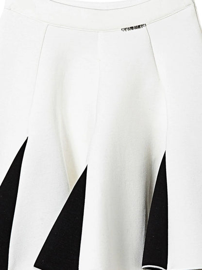 Falda color blanco estilo scuba de dos tonos TWINSET