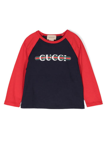 T-shirt printed with GUCCI logo of the brand Gucci kids