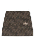 Falda con motivo FF en jacquard de la marca Fendi Kids