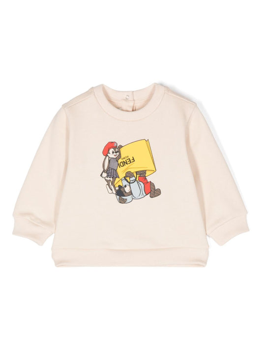 Graphic print sweatshirt Fendi Kids