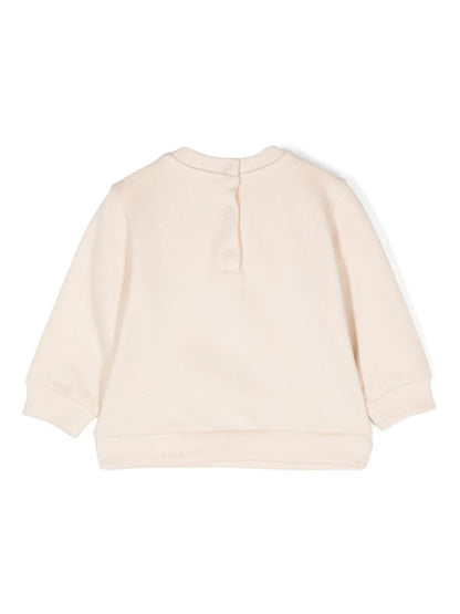 Sudadera con estampado gráfico beige Fendi Kids para bebe niña