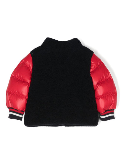 Plumífero azul efecto peluche Tyler de la marca MONCLER para niño