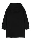 Hooded dress with embossed logo by Fendi Kids brand