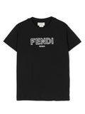 T-shirt with embroidered logo of the brand FENDI Kids