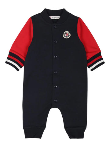 Set - romper with MONCLER logo patch