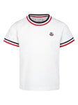 White T-shirt with MONCLER brand logo print