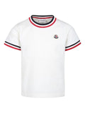 White T-shirt with MONCLER brand logo print