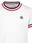 White T-shirt with MONCLER brand logo print