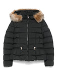 BLACK Jacket - Down jacket with MONCLER logo patch