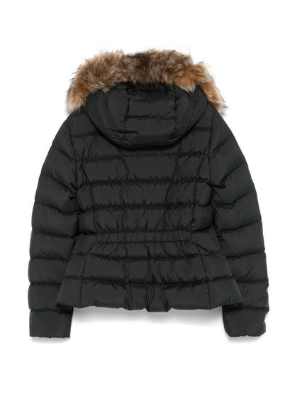 Plumífero negro con capucha Boedette de la marca MONCLER para niña