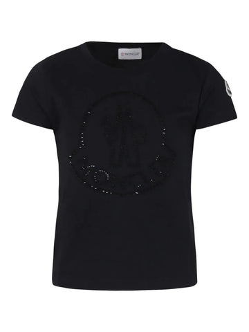 T-shirt with MONCLER brand logo print