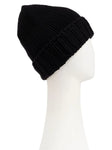 Gorro negro estampado con logo MONCLER