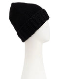 Gorro negro estampado con logo MONCLER