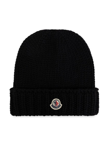 MONCLER logo printed black cap