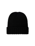 Gorro negro estampado con logo MONCLER