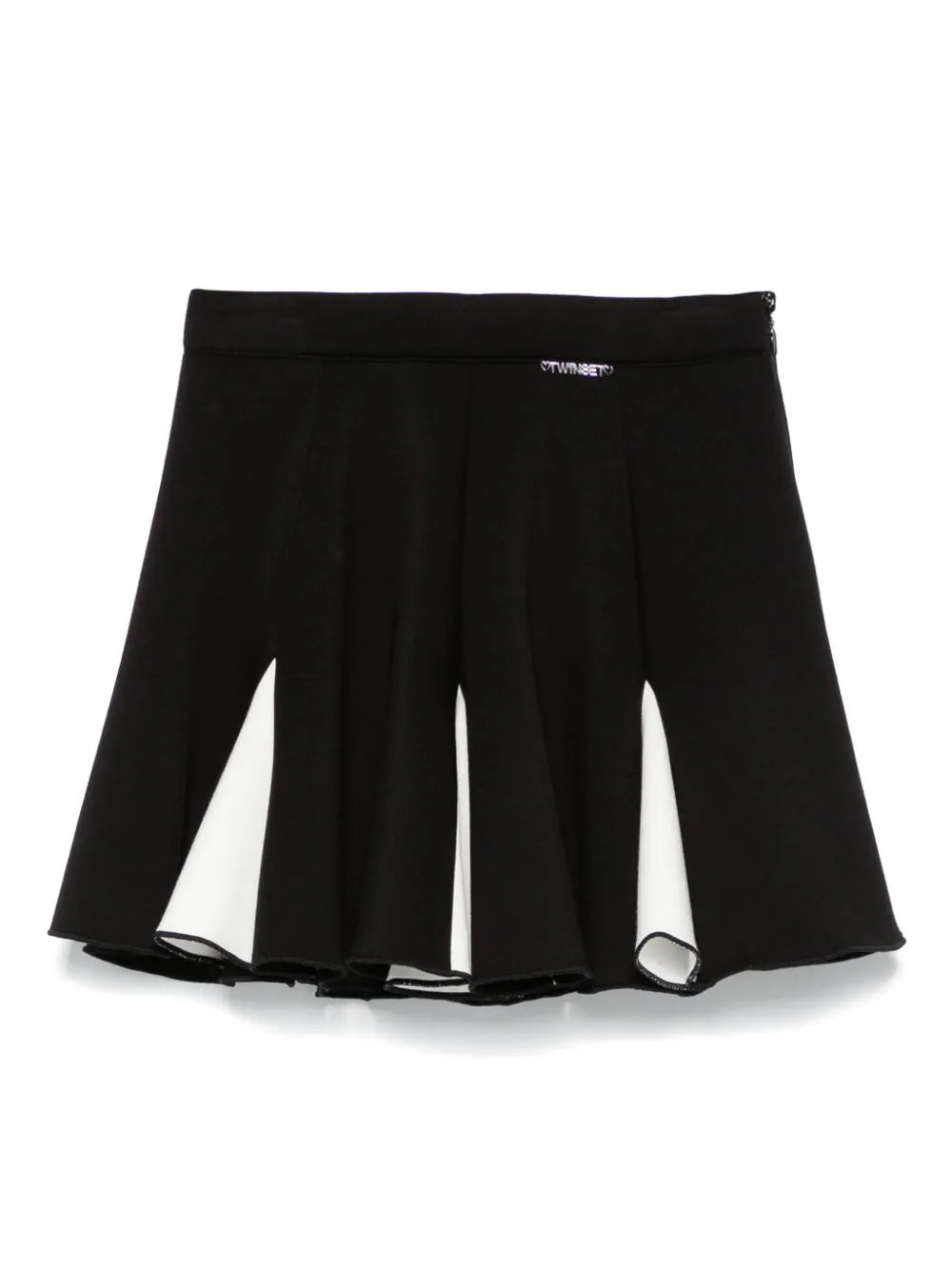 TWINSET two-tone black scuba style skirt