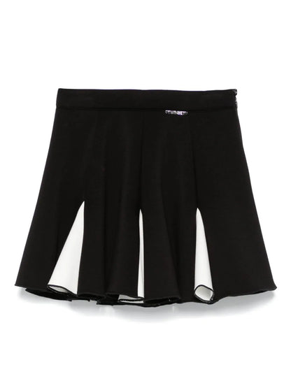 TWINSET two-tone black scuba style skirt