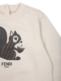 Sweatshirt with graphic print of the brand Fendi Kids