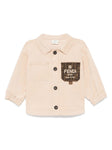 Beige baby jacket by Fendi Kids brand