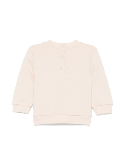 Sudadera de algodón con ardilla estampado de la marca Fendi kids para bebé niña