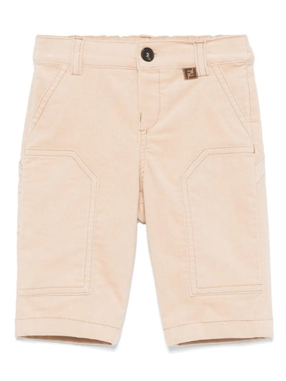 Shorts beige para bebé niño de la marca Fendi Kids