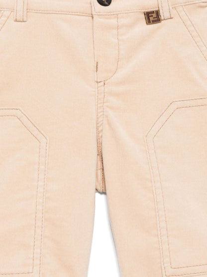 Shorts beige para bebé niño de la marca Fendi Kids