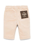 Beige baby shorts by Fendi Kids brand